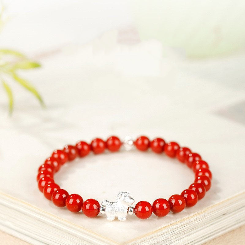 Lucky Red Agate Horse Fortune Bracelet-Success & Vitality
