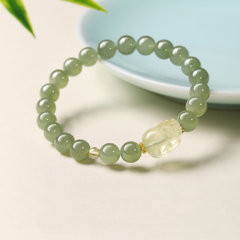 Hetian Jade & Citrine PiXiu Harmony Bracelet-The Wealth Guardian