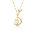 White Jade Rabbit Pendant Necklace-The Jade Rabbit Chasing the Moon