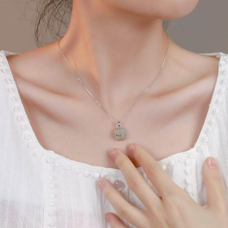 Serene Willow Hetian Jade "Sugar Cube" Pendant