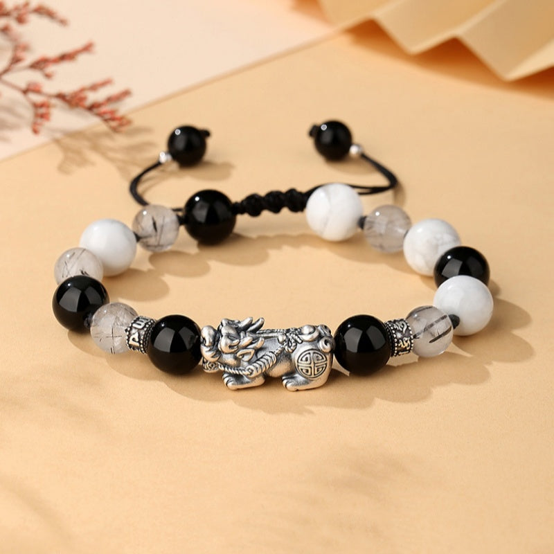 Good Fortune Pixiu Cord Couple Bracelet-Welcoming Abundance