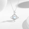 Always Drawn to You-Saturn & Star Sterling Silver Necklace