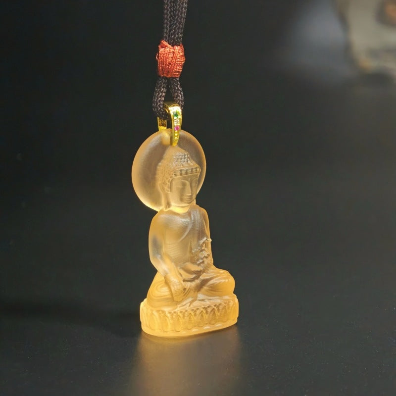 Liuli Shakyamuni Buddha Pendant–Spiritual Protection