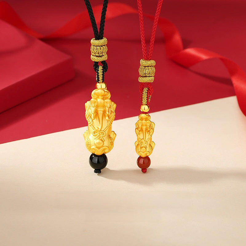 Pixiu Agate Cord Necklace-Lasting Love and Protection
