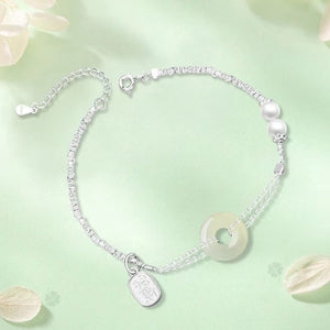 Peace Knot Silver Bracelet-Good Fortune and Prosperity