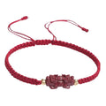Cinnabar Pixiu Red String Bracelet-Attract Luck