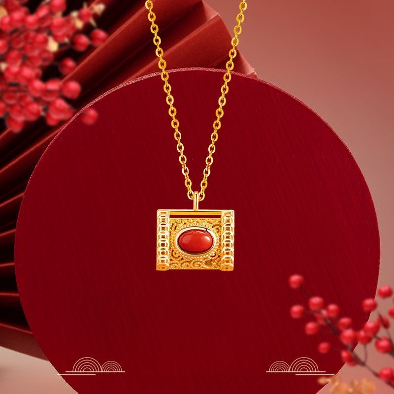Handbag Red Agate Necklace-Blessings and Prosperity