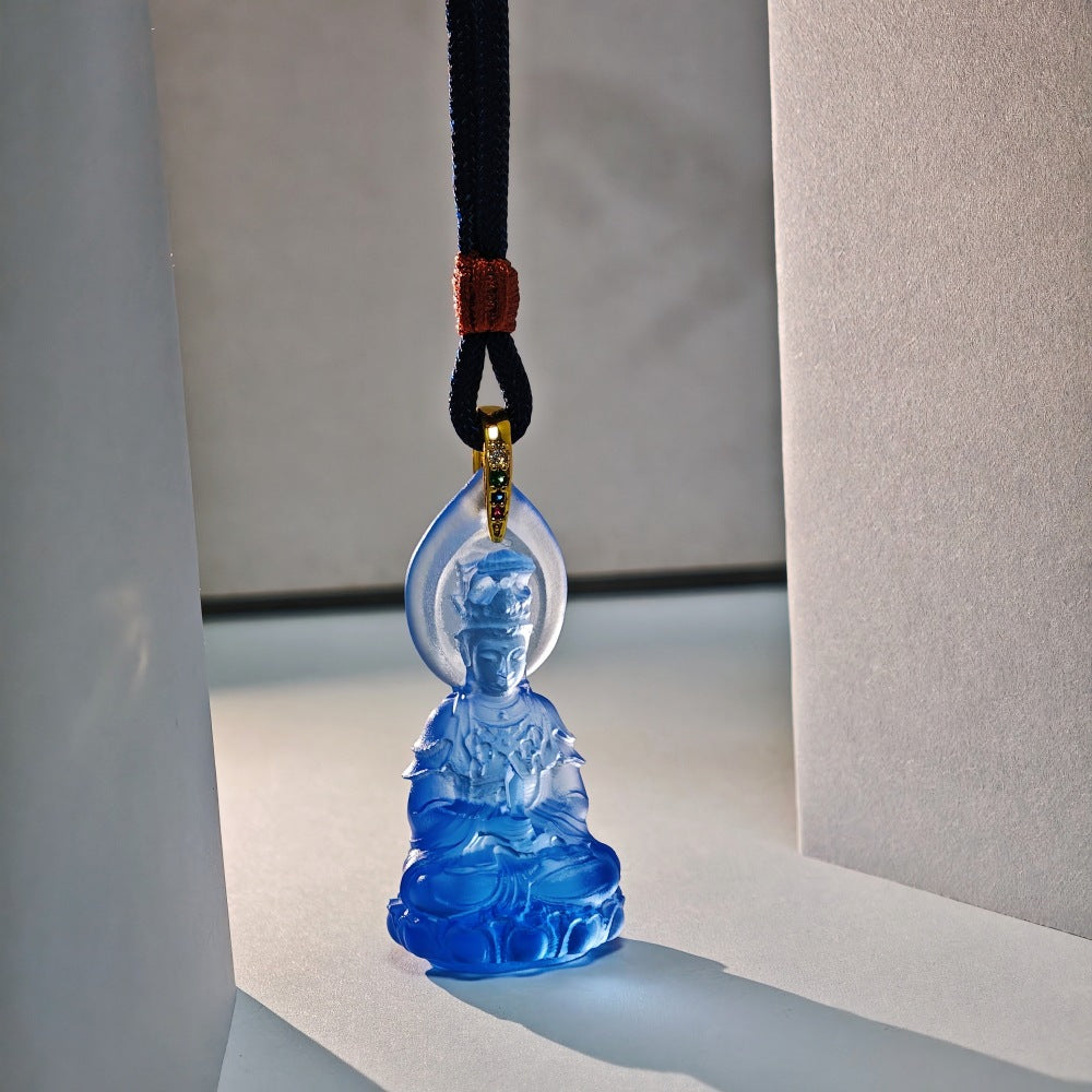 Mazu/Matsu Glaze Pendant–Protective Guardian Necklace for Peace & Clarity