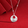 Fu Silver Necklace -Lucky and Prosperity