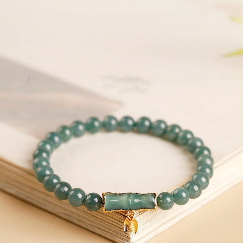 Rising with Purpose-Jadeite Bamboo Bracelet