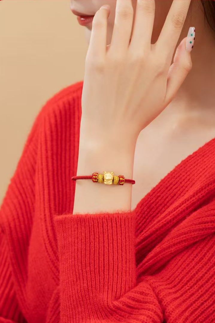 12 Zodiac Fortune Gold Bracelet – “Wealth on Arrival” Lucky Year Series