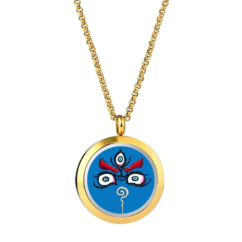 Buddha Eyes Pendant-Thangka Ghau Prayer Box