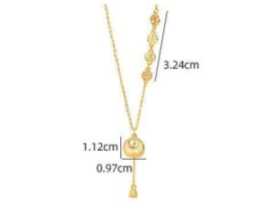 Gold Blessing Pouch Necklace–Peace Joy & Harmony