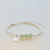 Fu Jade Beads Silver Bracelet-Prosperity