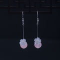 Gentle Bloom-Shell Flower Drop Earrings