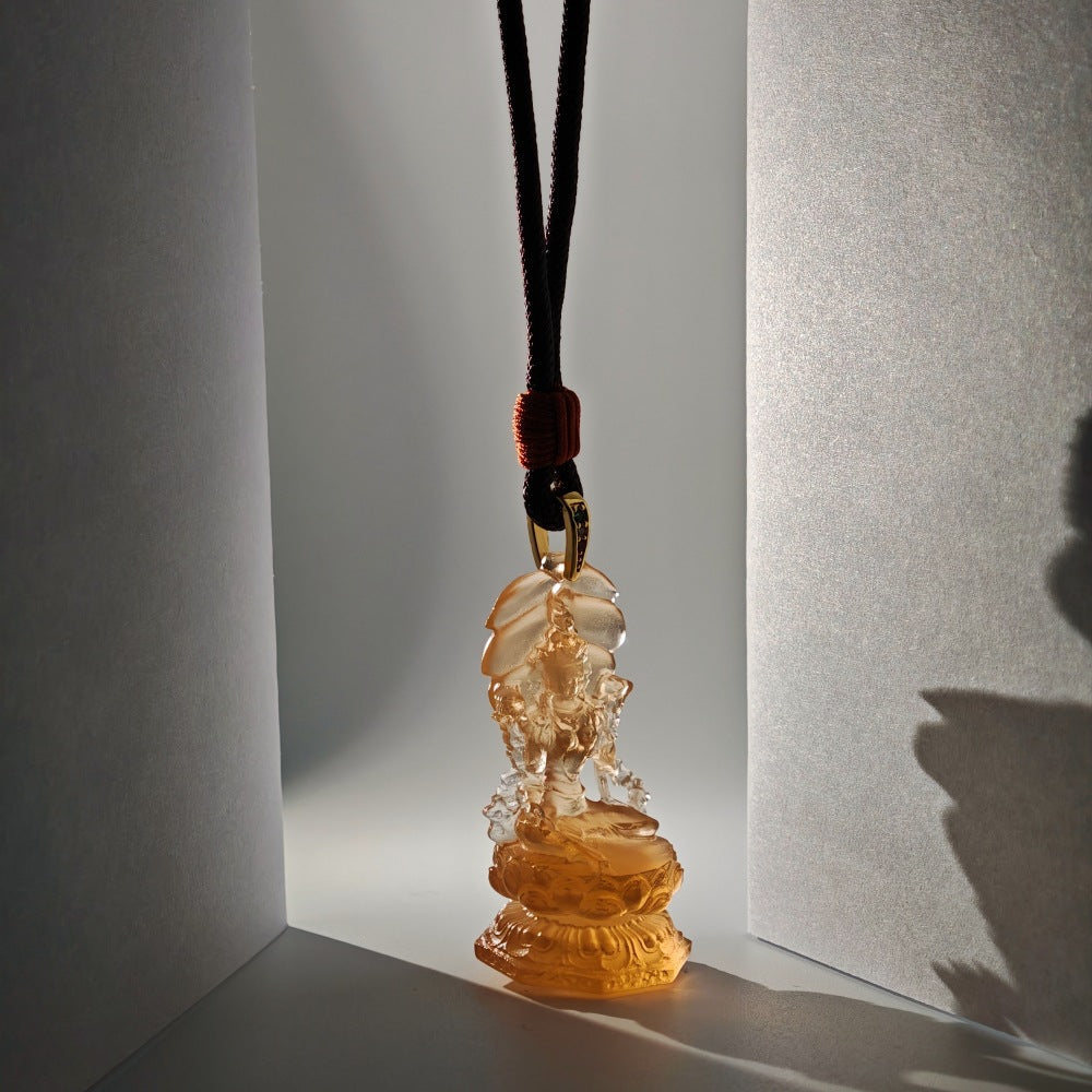 Four-Arm Guanyin Liuli Pendant–Compassion, Balance & Gentle Protection