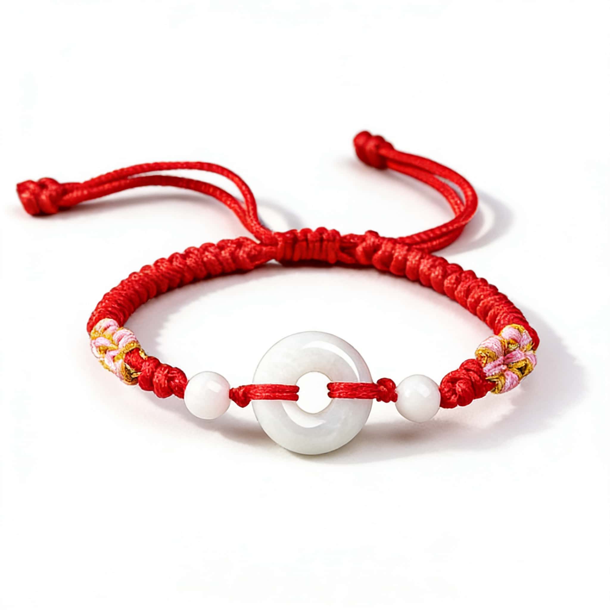 fortune tassel (sweet love) パワーストーン Lucky Love Guardian Knot Jade Bracelet-Protection & Romance