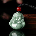 Prosperity Blessing Laughing Buddha Jade Pendant Necklace