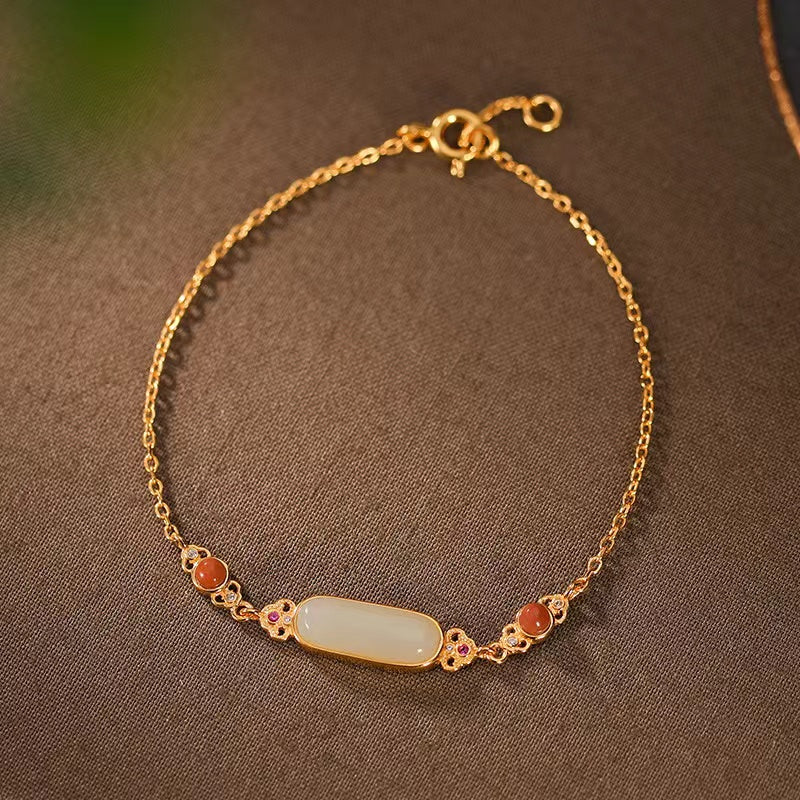 Hetian Jade Pinan Bracelet-Good Fortune and Prosperity