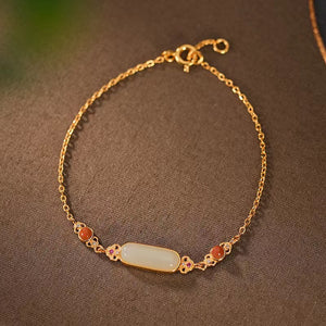 Hetian Jade Chain Bracelet-Good Fortune and Prosperity