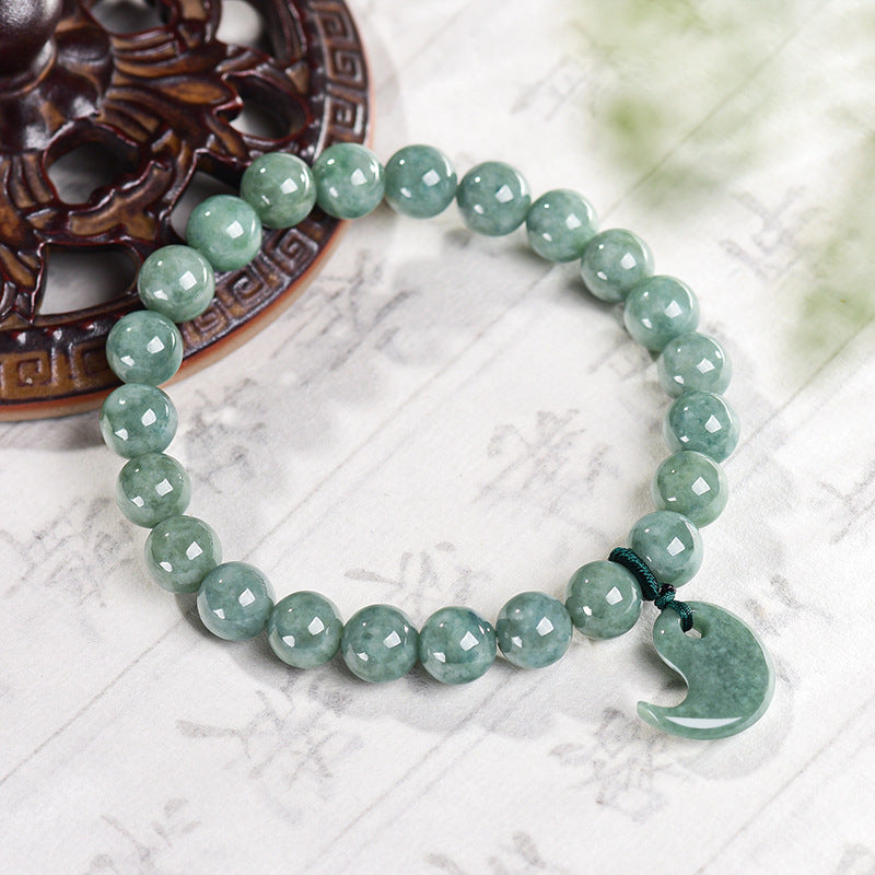 Taiji Magatama Jade Bracelet-Balance, Harmony & Peace
