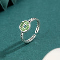 Quiet Joy-Coin Nephrite Jade Silver Ring