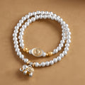 999 Fine Silver Elephant Charm Double-Wrap Bracelet-Graceful Abundance