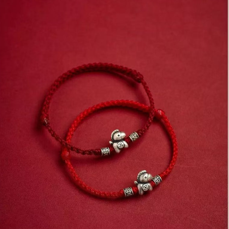 2026 Zodiac Horse Bracelet–Red String “Wealth Arrives Swiftly”