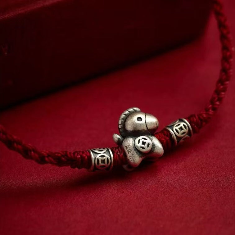 2026 Zodiac Horse Bracelet–Red String “Wealth Arrives Swiftly”