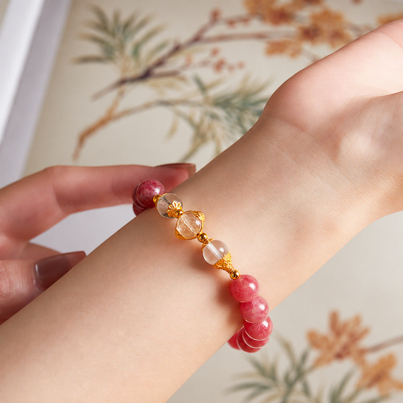 Supplier close wrist view showing the clear quartz center