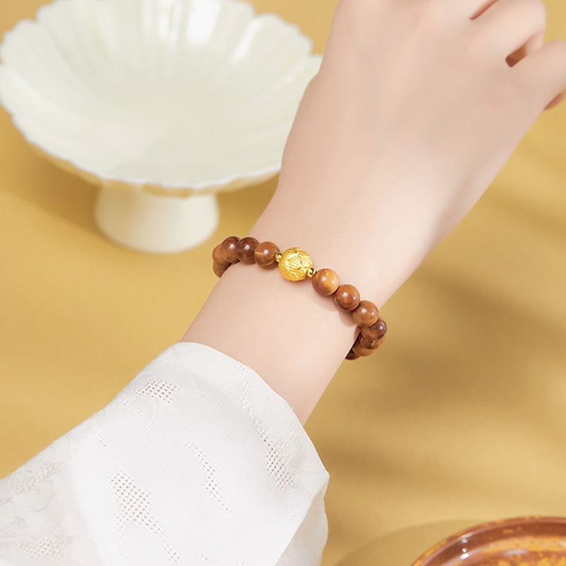 Original model wearing the Kuka lotus bracelet