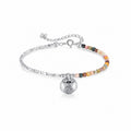 Agate fortune bag bracelet white