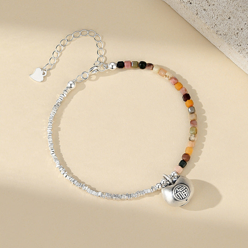 Agate fortune bag bracelet overhead
