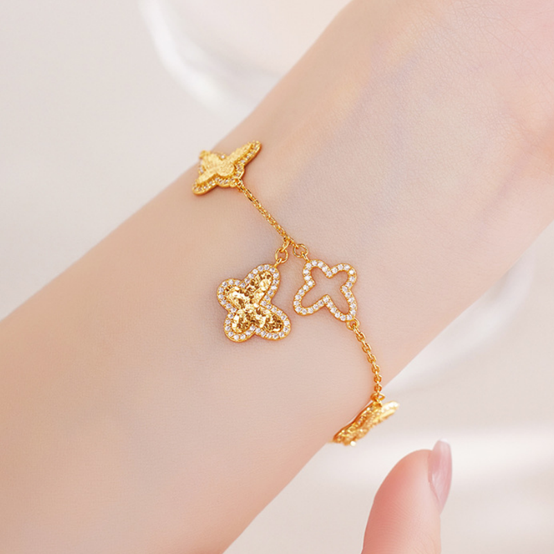Supplier wrist close-up of butterfly bracelet