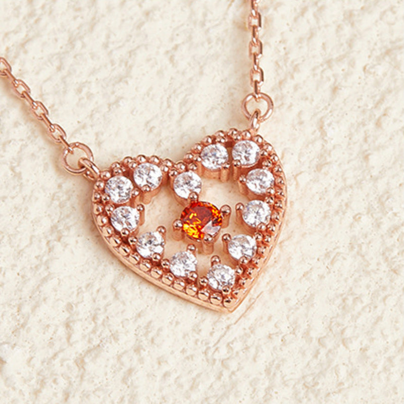 Close view of red and clear synthetic cubic zirconia