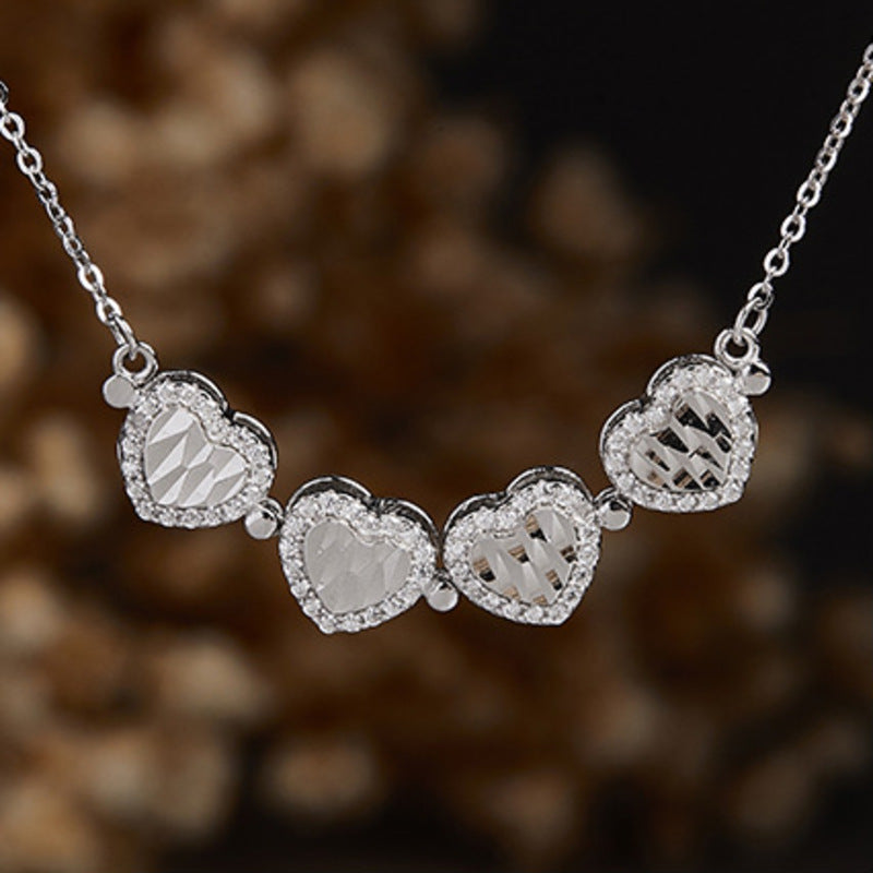Detail of the four connected hearts in the open configuration