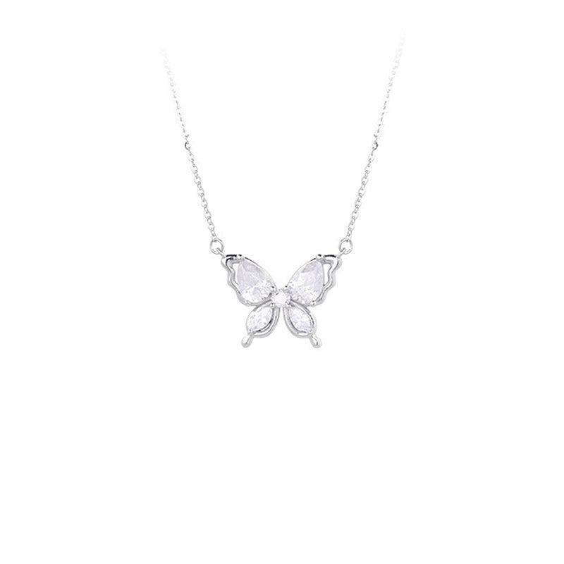 Supplier white-background photograph of the butterfly necklace