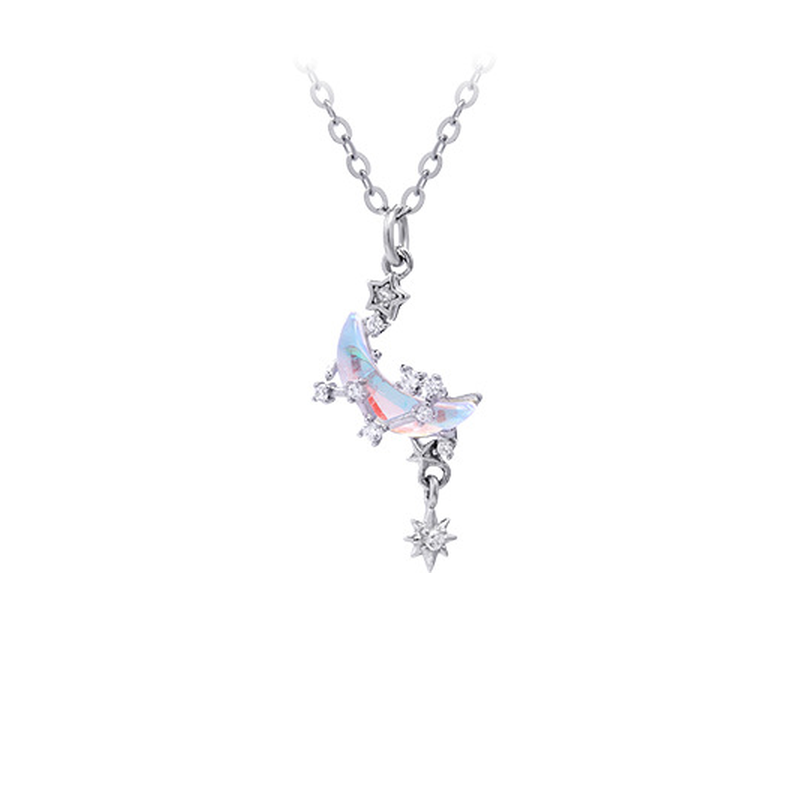 Original white background star and moon pendant photograph