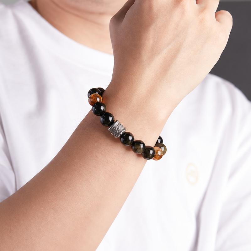 Supplier model wearing the bracelet with a raised wrist