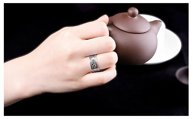 Lucky Feng Shui Pixiu Wealth & Protection Ring(Adjustable)