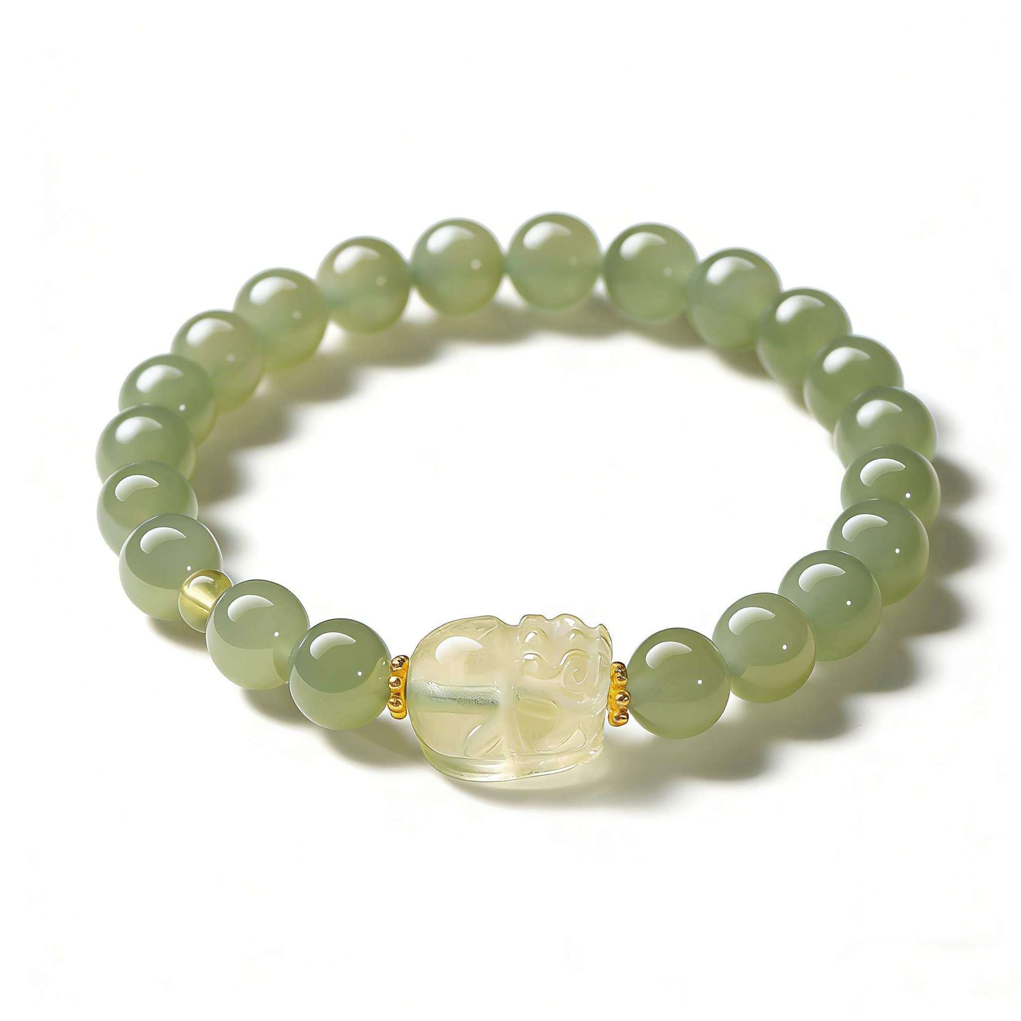 Hetian Jade & Citrine PiXiu Harmony Bracelet-The Wealth Guardian