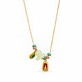 Nephrite jade Buddha necklace on white background
