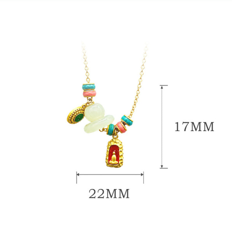 Nephrite jade necklace pendant component dimensions 22 by 17 millimeters
