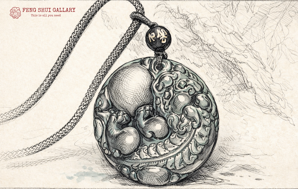 Rainbow Obsidian Pixiu Wealth Pendant Necklace