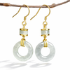 Natural White Jadeite Earrings-Spiritual Growth
