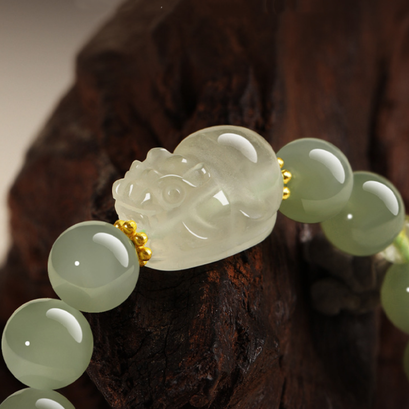 Hetian Jade & Citrine PiXiu Harmony Bracelet-The Wealth Guardian