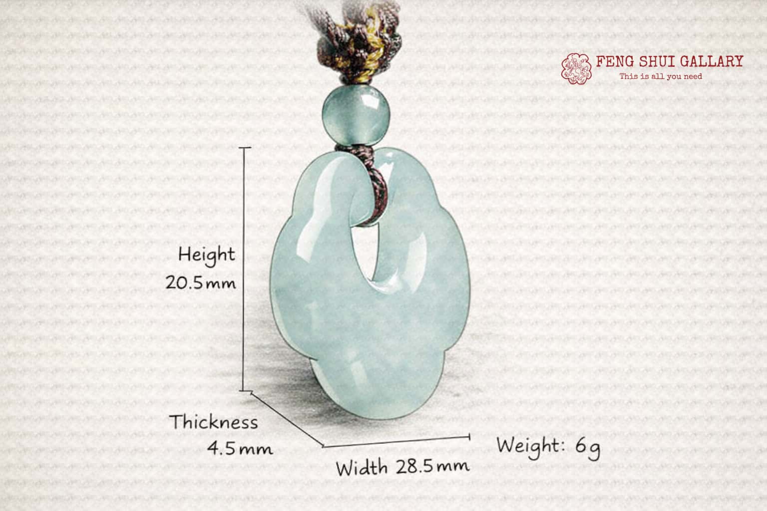 Fortune Harmony Ruyi Jade Pendant Necklace