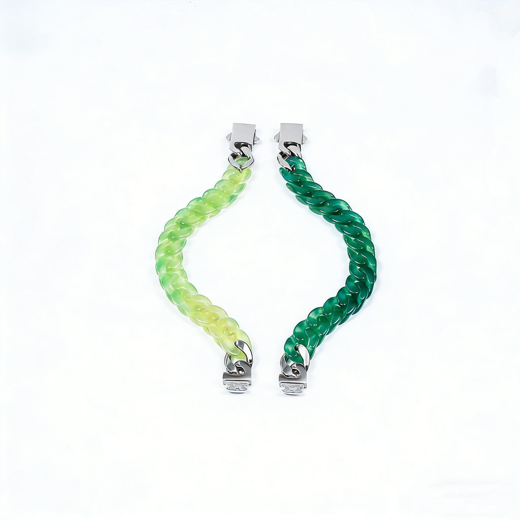 Modular Agate Cuban Link-The Verdant Flow