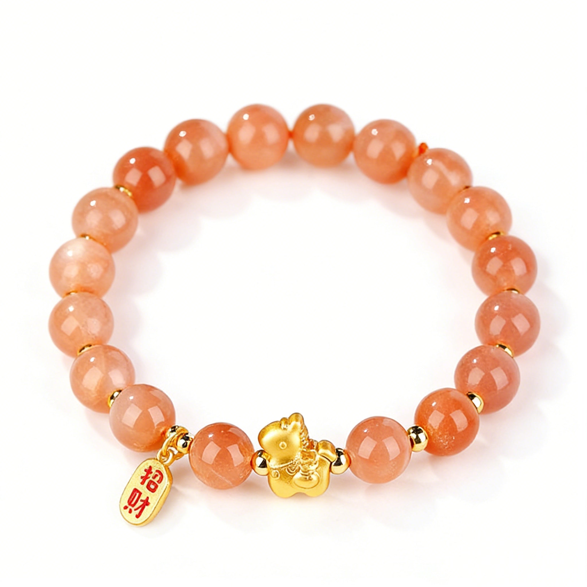 Sunstone "Year of the Horse" Good Fortune Bracelet – 18K Gold Vermeil & Natural Vitality