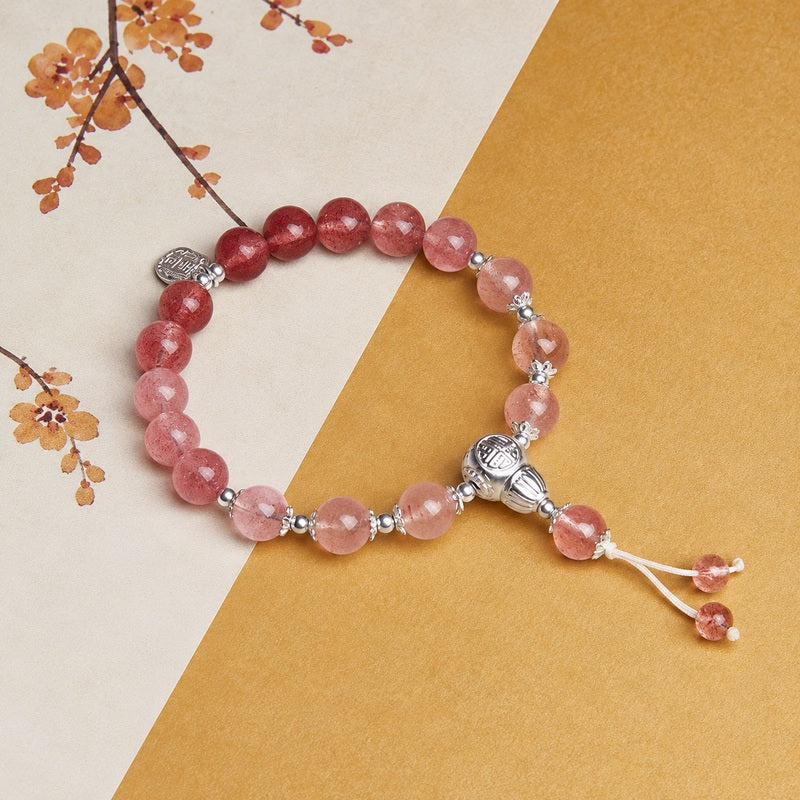 Gradient beaded blessing bracelet on golden paper